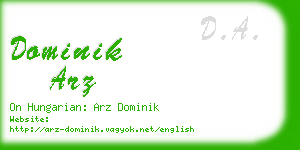 dominik arz business card